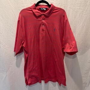 Polo Golf Ralph Lauren Shirt Watermelon Blue Stripe Mens XL The Lakes CC